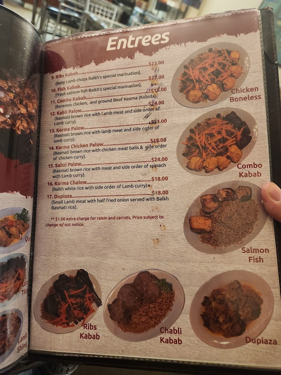 Balkh Shish Kabab House Menu - Image 1